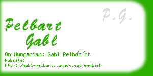 pelbart gabl business card